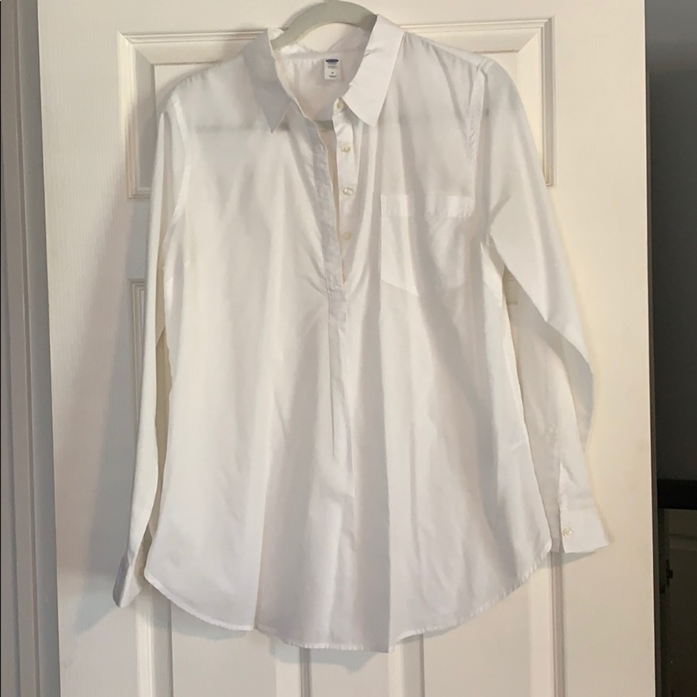 White maternity blouse